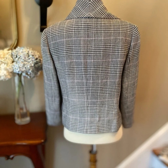 Ralph Lauren Linen  Houndstooth Plaid Jacket 10 - Picture 6 of 8